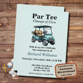 Retirement Golf Cart Par T-shirt Thema Uitnodiging