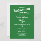 Retirement Golf Clubs Thema Par T-shirt Kaart (Voorkant)