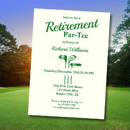 Retirement Golf Clubs Thema Par T-shirt Kaart