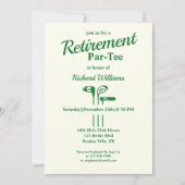 Retirement Golf Clubs Thema Par T-shirt Kaart (Voorkant)