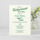 Retirement Golf Clubs Thema Par T-shirt Kaart (Staand voorkant)
