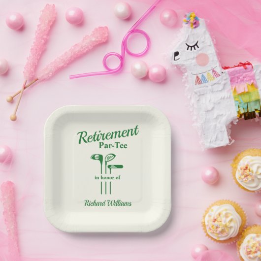 Retirement Golf Clubs Thema Par T-shirt Papieren Bordje (Feest)