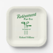 Retirement Golf Clubs Thema Par T-shirt Papieren Bordje (Voorkant)