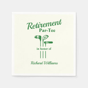 Retirement Golf Clubs Thema Par T-shirt Servet