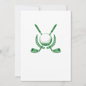 Retirement Golf Clubs Wreath Theme Party Kaart (Achterkant)