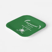 Retirement Golf Clubs Wreath Theme Party Papieren Bordje (Gebogen)