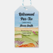 Retirement Golf Course by the Beach  Cadeaulabel (Achterkant)