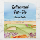 Retirement Golf Course by the Beach  Wijn Etiket (Enkel label)