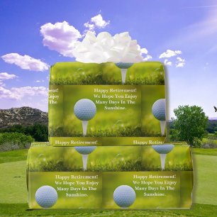 Retirement Golf Days Tekst en naam toevoegen Cadeaupapier