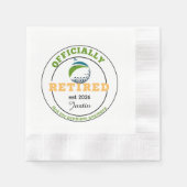 Retirement golf feest decoratie  servet (Voorkant)