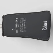 Retirement Golf Gifts Retiree Retired Golfer Funny Golfheadcover (Voorkant)