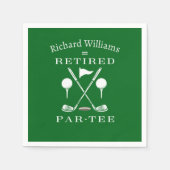 Retirement Golf Moderne Embleem Golf Clubs Gepensi Servet (Voorkant)