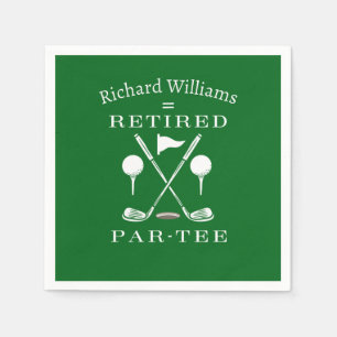 Retirement Golf Moderne Embleem Golf Clubs Gepensi Servet