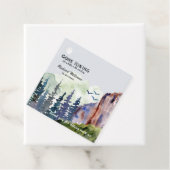 Retirement Gone Hiking Life is Better Mountains Bedankjes Labels (In situ)