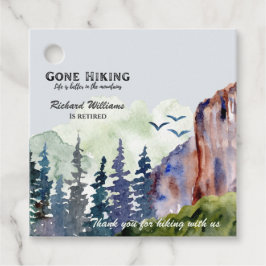 Retirement Gone Hiking Life is Better Mountains Bedankjes Labels