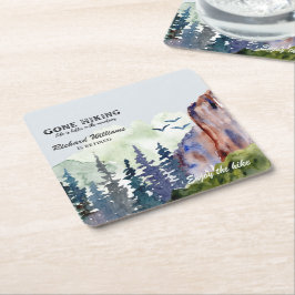 Retirement Gone Hiking Life is Better Mountains Kartonnen Onderzetters