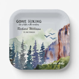 Retirement Gone Hiking Life is Better Mountains Papieren Bordje