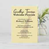 Retirement Goodbye Tension Modern Simple Party Kaart (Staand voorkant)
