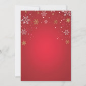 Retirement Holiday Party Red Winter  Invitation Kaart (Achterkant)
