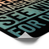 Retirement Humor Party Retired Under New Managemen Poster (Hoek)