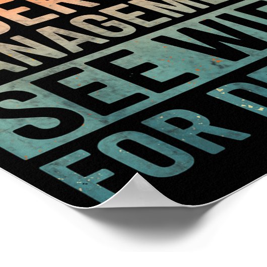 Retirement Humor Party Retired Under New Managemen Poster (Hoek)