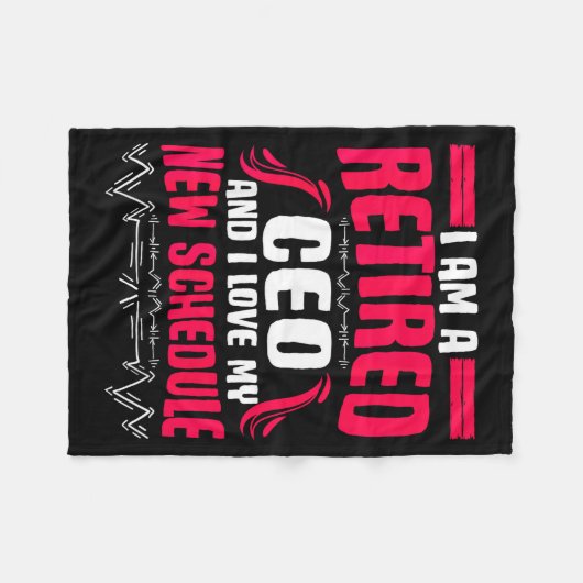 Retirement I'm A Retired Ceo  Fleece Deken (Voorkant (Horizontaal))