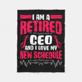 Retirement I'm A Retired Ceo  Fleece Deken (Voorkant)