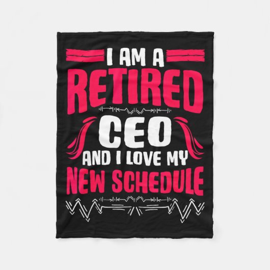 Retirement I'm A Retired Ceo Fleece Deken (Voorkant)