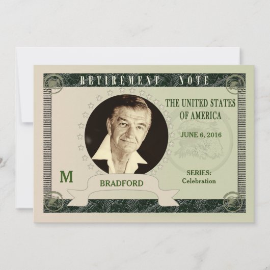 RETIREMENT INVITATIE - GELDNOOT - FOTOINVOER KAART (Voorkant)