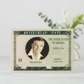 RETIREMENT INVITATIE - GELDNOOT - FOTOINVOER KAART (Staand voorkant)