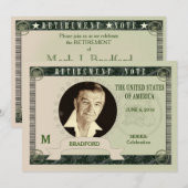 RETIREMENT INVITATIE - GELDNOOT - FOTOINVOER KAART (Voorkant / Achterkant)