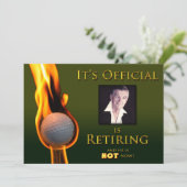 RETIREMENT-INVITATIE - GOLF - FOTOINVOER KAART (Staand voorkant)