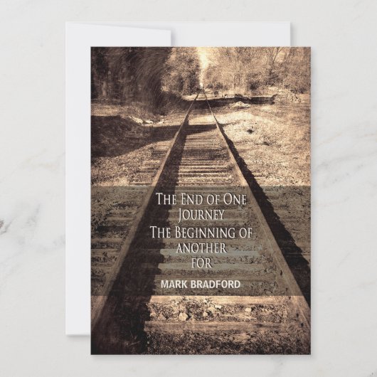 RETIREMENT INVITATION-JOURNEY ENDED/ANother BEGINT Kaart (Voorkant)