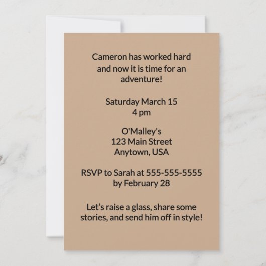 Retirement is going to be Monumental Kaart (Achterkant)