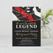 Retirement Legend Thin Red Line Firefighter Retire Kaart (Staand voorkant)