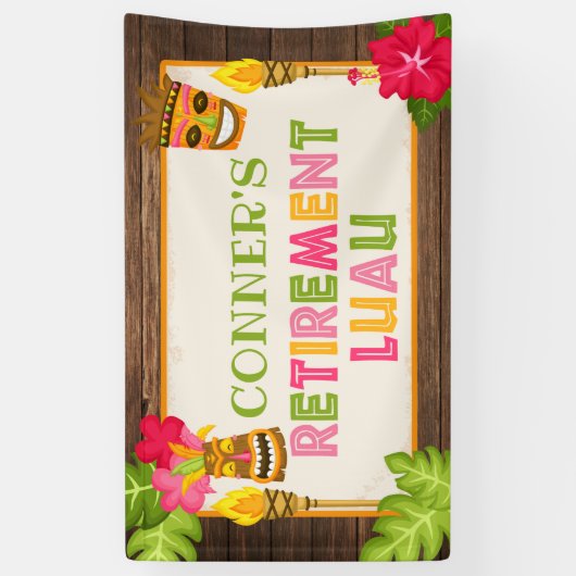 Retirement Luau Banner (Verticaal)