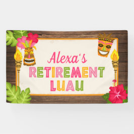 Retirement Luau Banner - Roze