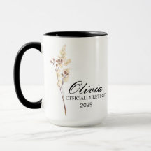 Retirement Mug, Personalized Happy Retirement Cup,