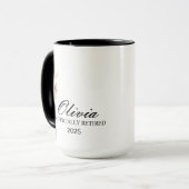 Retirement Mug, Personalized Happy Retirement Cup, Mok (Voorkant links)