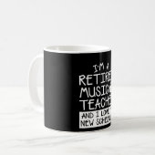 Retirement Music Teacher Love New Schedule Koffiemok (Voorkant links)