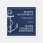 Retirement Navy Anchor Servet (Voorkant)