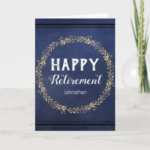 Retirement Nep faux krans Blauwe kaart