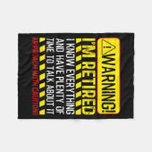 Retirement Novelty For Men Women Dad Grandpa Retir Fleece Deken (Voorkant (Horizontaal))