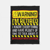 Retirement Novelty For Men Women Dad Grandpa Retir Fleece Deken (Voorkant)