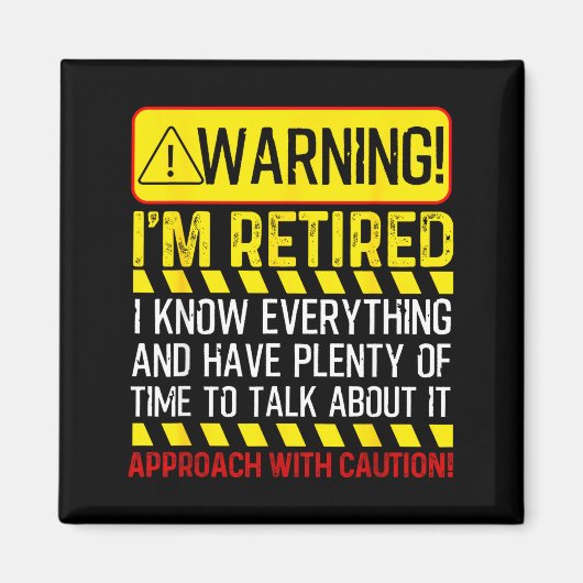 Retirement Novelty For Men Women Dad Grandpa Retir Magneet (Voorkant)
