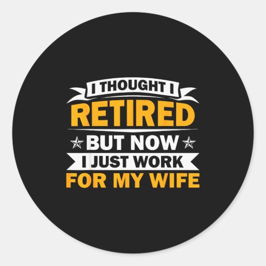 Retirement Novelty For Men Women Dad Grandpa Retir Ronde Sticker (Voorkant)