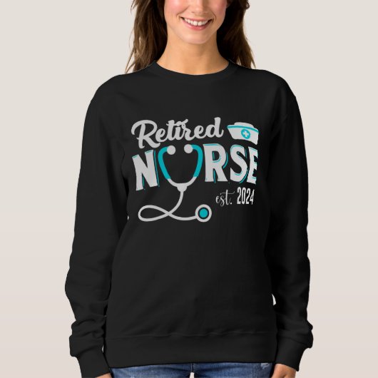 Retirement Nurse 2024 Nursing Vintage Retired Nurs Trui (Voorkant)