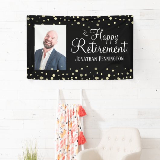 Retirement One Photo Fun Confetti Spandoek (Insitu)