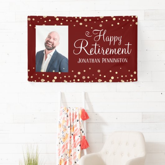 Retirement One Photo Fun Confetti Spandoek (Insitu)