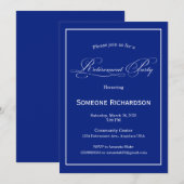 Retirement Party Announcement blue Kaart (Voorkant / Achterkant)